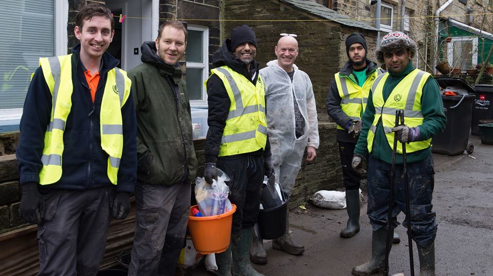 Volunteers from Hebden Bridge and Bradford-based Human Relief Foundation in Hebden Bridge - photo credit: HRF